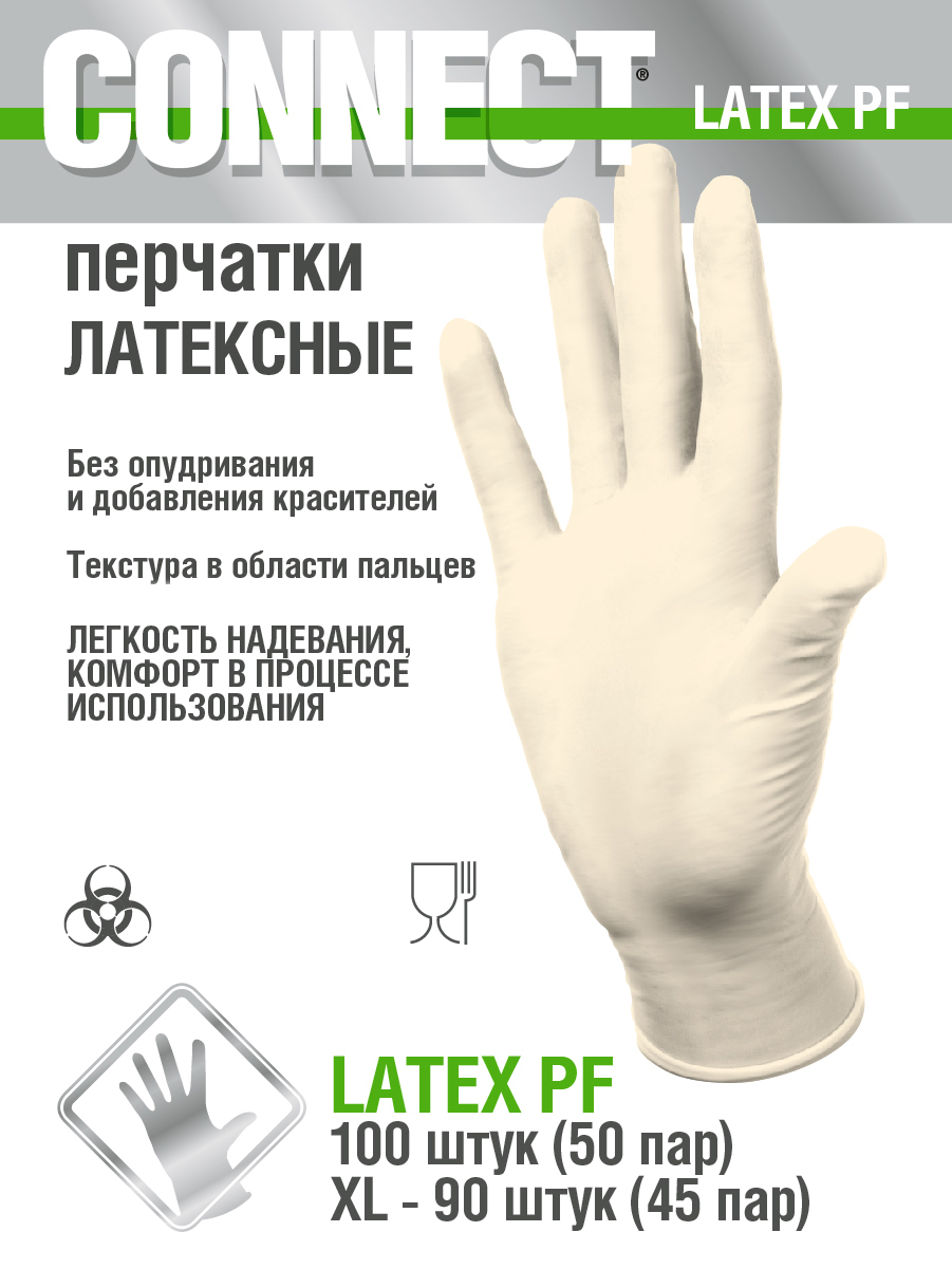 Перчатки смотровые CONNECT LATEX - Атекс Групп